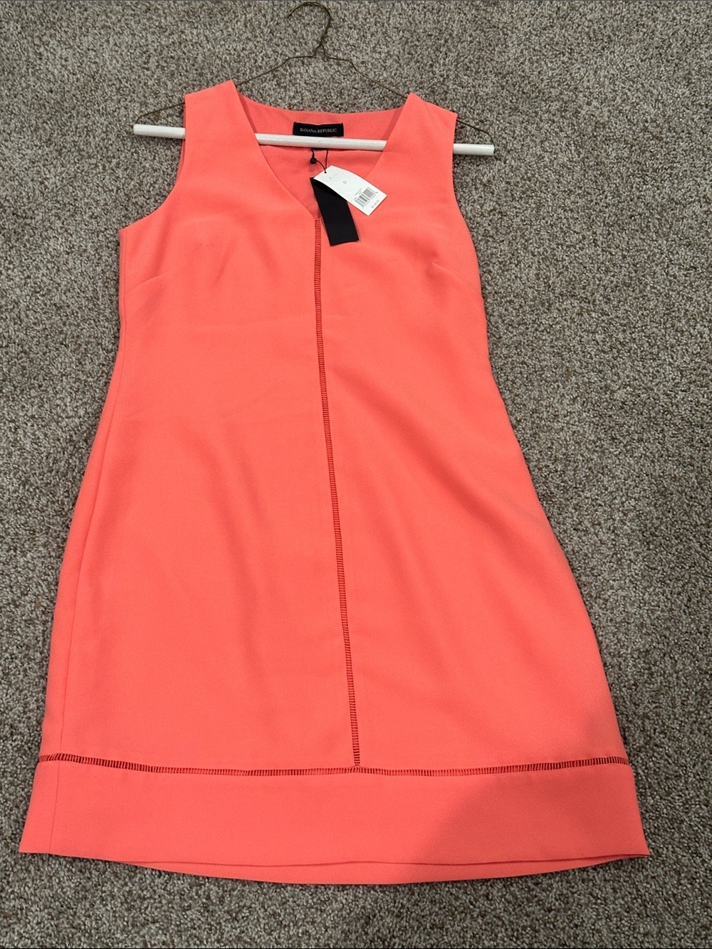 Banana Republic Coral Sleeveless Sheath Dress